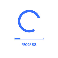 Software update progress icon. Download and update the program, device application.