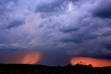 Dark clouds, the beginning of a hurricane.