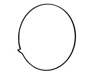 シンプルな手描きの吹き出し