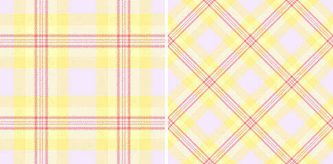 Textile seamless background of texture fabric plaid with a tartan check pattern vector.