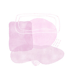 Abstract Watercolor Shape Illustration  Art.