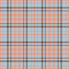 Plaid seamless pattern. Check fabric texture. Vector textile print.