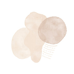 Abstract Watercolor Shape Illustration  Art.