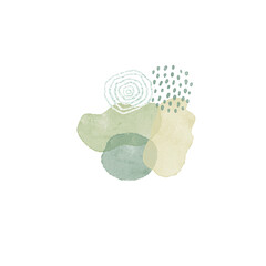 Abstract Watercolor Organic Shape Illustration