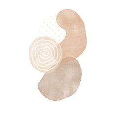 Abstract Watercolor Organic Shape Illustration