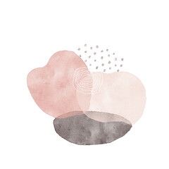 Abstract Watercolor Organic Shape Illustration