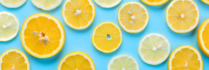 Fototapeta na wymiar Creative food summer citrus fruits banner