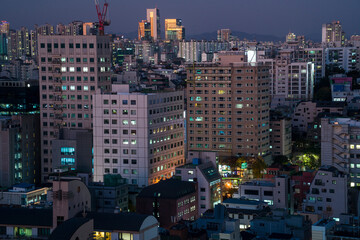 Night view in Seocho-gu, Seoul, Korea