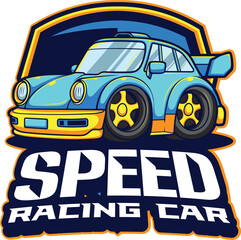 vector illustration of toy cars mascot logo