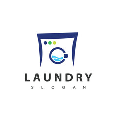 Laundry logo template. Simple laundry illustration logo