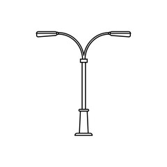 Street light vector icon. Street lighting illustration sign. Flashlight symbol. lamp logo.
