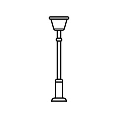 Street light vector icon. Street lighting illustration sign. Flashlight symbol. lamp logo.