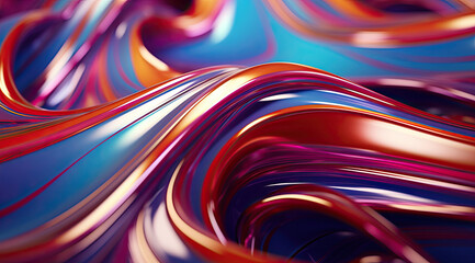 Fototapeta premium Colorful abstract lines background painted with vibrancy - a dynamic infographic web illustration with captivating motion blur