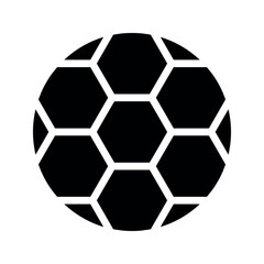 Illustration vector graphic icon of Football. Solid Style Icon. Sport Themed Icon. Vector illustration isolated on white background. Perfect for website or application design.