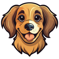 A cute dog logo,puppy print,colorful puppy cartoon style vector,editable,ready to print