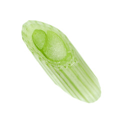 Piece of fresh green onion isolated on white