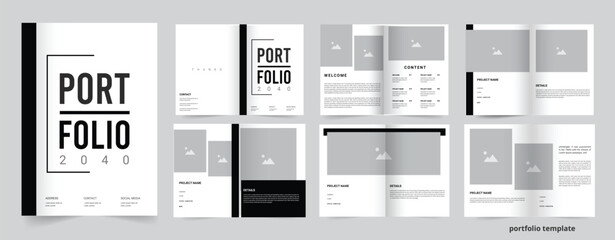 Professional Architecture Portfolio Layout or Portfolio template design
