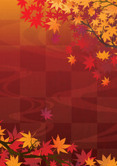 Fototapeta premium 秋 紅葉 もみじ 背景 