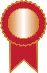 bronze medal badge icon illustration