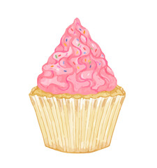 cupcake dessert. bakery watercolor