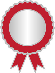 silver medal badge icon illustration