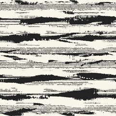 Monochrome Distressed Textured Splattered Striped Pattern
