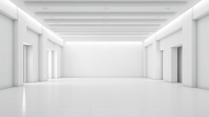 empty white room apartment copy empty space. Generative AI