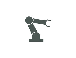 Robotic arm icon. Vector illustration.