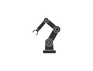 Robotic arm icon. Vector illustration.