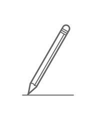 Doodle Style Pencil Icon, Hand Drawn Art Pencil Stock Illustration
