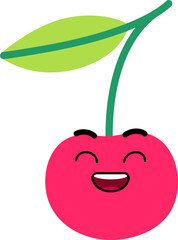 Cherry Face Smile Open Mouth