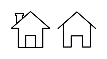 Home icon vector. House vector icon