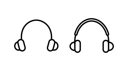 Headphone icon vector. headphones earphones icon. headset