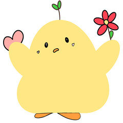 easter chicken with egg