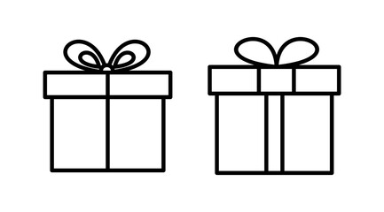 Gift icon vector. gift box icon. birthday gift