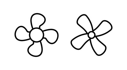 Fan icon vector. blower icon. propeller. ceiling