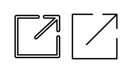 External link icon vector. hyperlink chain symbol. download, share,