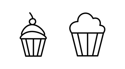 Cup cake icon vector. cake icon. bakery. muffin