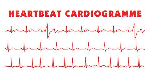 Heart beat line. Electrocardiogram. ECG. EKG. Vital sign. Medical healthcare symbol.
