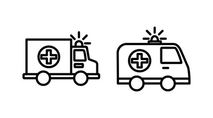 Ambulance icon vector. Ambulance car icon