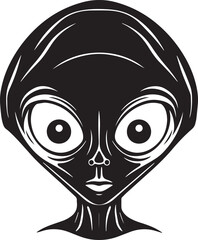 Alien head vector illustration, SVG	