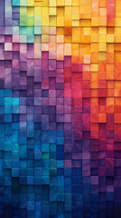 Cubic art vertical background in mixed colors