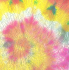 Bohemian Clothes Tie Dye Texture.  Dyed Hippie
