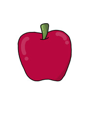 red apple illustration