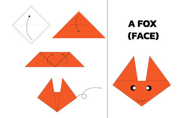 Paper folding sequence fox