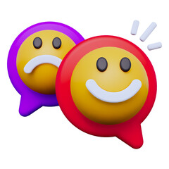 Social Media Feedback Rating 3D Icon