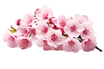 Naklejka na ściany i meble A Cherry Blossom Sakura Isolated on a Transparent Background. Generative AI