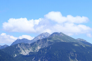 Karawanks, mountain range, view from Golica peak to the east part
