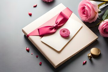 rose and gift box generated by AI technology
