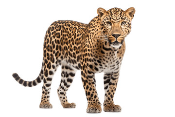 Isolated Leopard on a Transparent Background. Generative AI